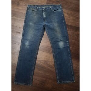 Levis 541 Jeans Mens Blue Medium Wash Athletic Straight Leg Denim Fits 42x29